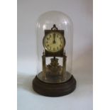 Gustav Becker Dome Clock, movement no. 2165299, 29cm high