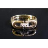 A 9ct Gold and Diamond Ring, size M, 3.6g