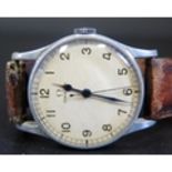 A 1944 Omega WWII Period Gent's Wristwatch, widely used by Spitfire and Hurricane pilots.