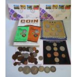 A Collection of Coins including 1983 and 1990 UK Uncirculated Coin Packs, two USA 1922 dollar