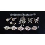 A Selection of Silver Filigree Jewellery