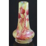 A Daum Nancy Thistle Decorated Vase, 11cm