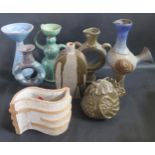 A Selection of Studio Pottery including KV