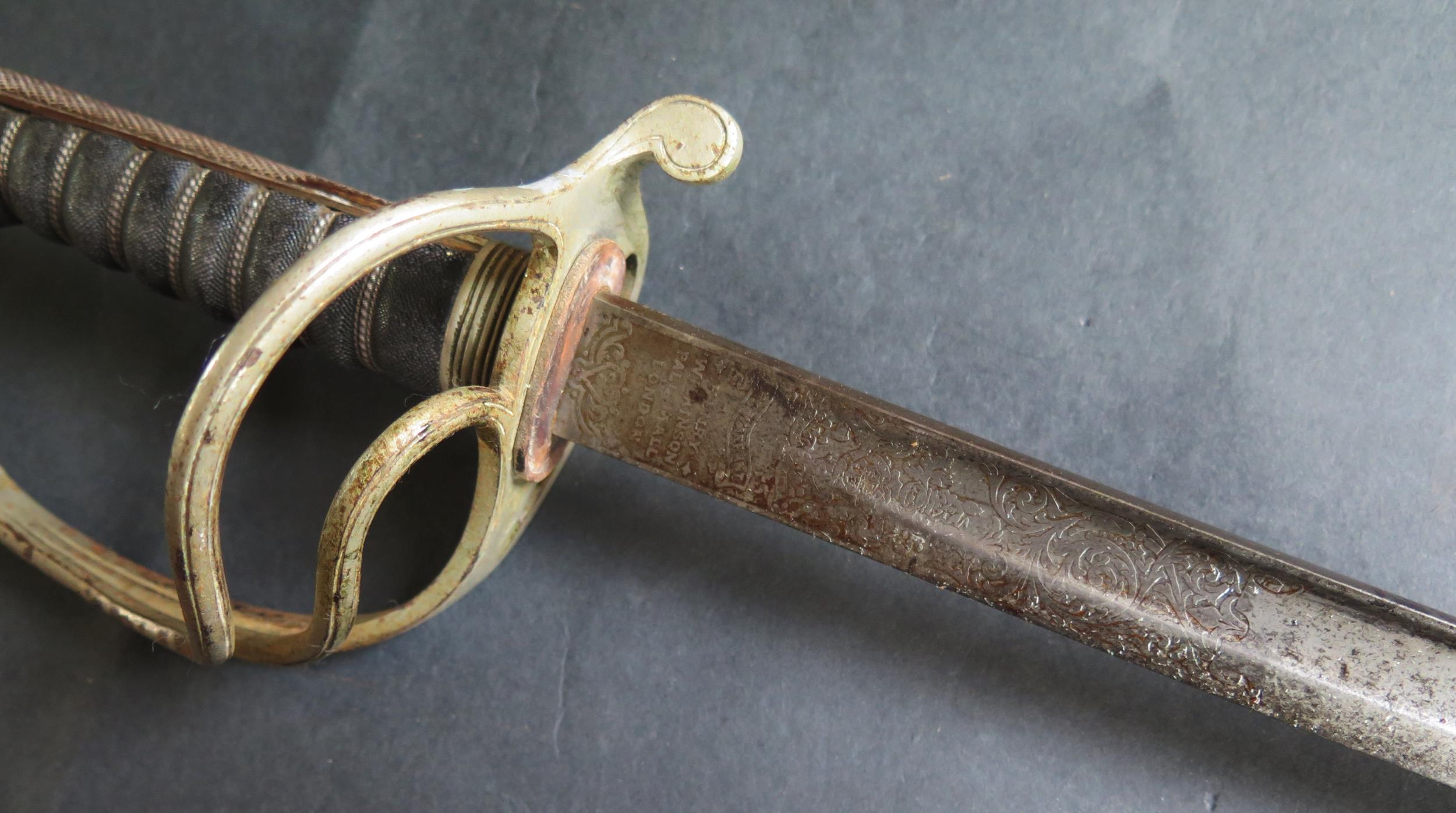 An 1821 Pattern Royal Artillery Officer's Sword by Henry Wilkinson, Pall Mall, London, with engraved - Image 2 of 6