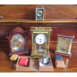 A Modern Hermle Chiming Mantle Clock, Rapport brass cased pendulum mantle clock, William Widdop