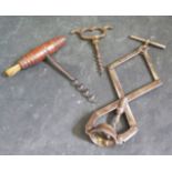 Three 19th Century Corkscrews including PERFECT BREVETE