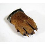 A Silver Mounted Otter's Paw Brooch signed Rowland Ward Ltd. 167 Piccadilly, C.O.H. RIVER AXE AUG.