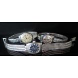 Two FELICIA Ladies Automatic Wristwatches (one running)and SILVAN manual wristwatch (running)