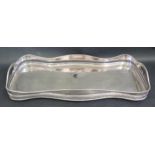 An Electroplated Silver Tray with pierced gallery (61x26cm), entrée dish, another with matched cover