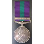 An Elizabeth II General Service Medal with CYPRUS bar awarded to W/385908 SGT. M. APLIN. W.R.A.C.