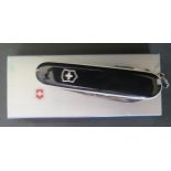 A Victorinox Sparta Black Pinstripe, boxed, 55531