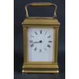A 19th Century Petit Sonnerie Gilt Brass Carriage Clock by Drocourt
