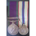 An Elizabeth II General Service Medal with NORTHERN IRELAND bar and Silver Jubilee medallion awarded