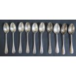 An Austrian Set of Ten .835 Silver Teaspoons, 171g