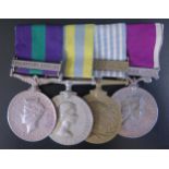 A George VI and Later Four Medal Group comprising General Service Medal with Palestine 1945-48