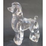 A Baccarat Crystal Glass Poodle, 13.5cm
