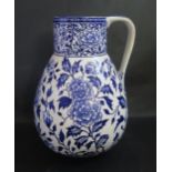 A Vicotorian 'INDIA' Pattern Blue and White Wash Jug