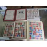 Three Albums of World Stamps including Victorian GB and Penny Black presentation folder