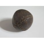 An Early 19th Century Feather Filled Fives Ball