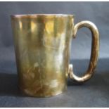 A George V Silver Pint Mug, Birmingham 1918, W. Spurrier & Co., 254g