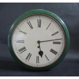 A G.N.R (railway) Single Fusee Wall Clock with 11" dial, recently serviced