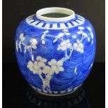A 19th Century Chinese Blue and White Ginger Jar with four character mark, 12cm