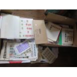 Two GB Stock Books, Japanese stamp sheets, loose album sheets and loose stamps