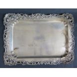 An Austrian Silver Tray with foliate scroll decoration, indistinct fineness mark (probably .950),