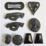 Whitby Jet and other Brooches