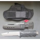 A Fox OCM01-CP Ocean Master Titanium Diving Knife, box, receipt and attachments, new old shop stock