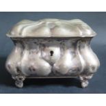 A 19th Century Austrian .800 Silver Casket, 14.5(w)x11(d)x10.5(h)cm, 415g