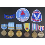 Various U.N. KOREA Medals and other Korea medals, British Korean Veteran cloth badge