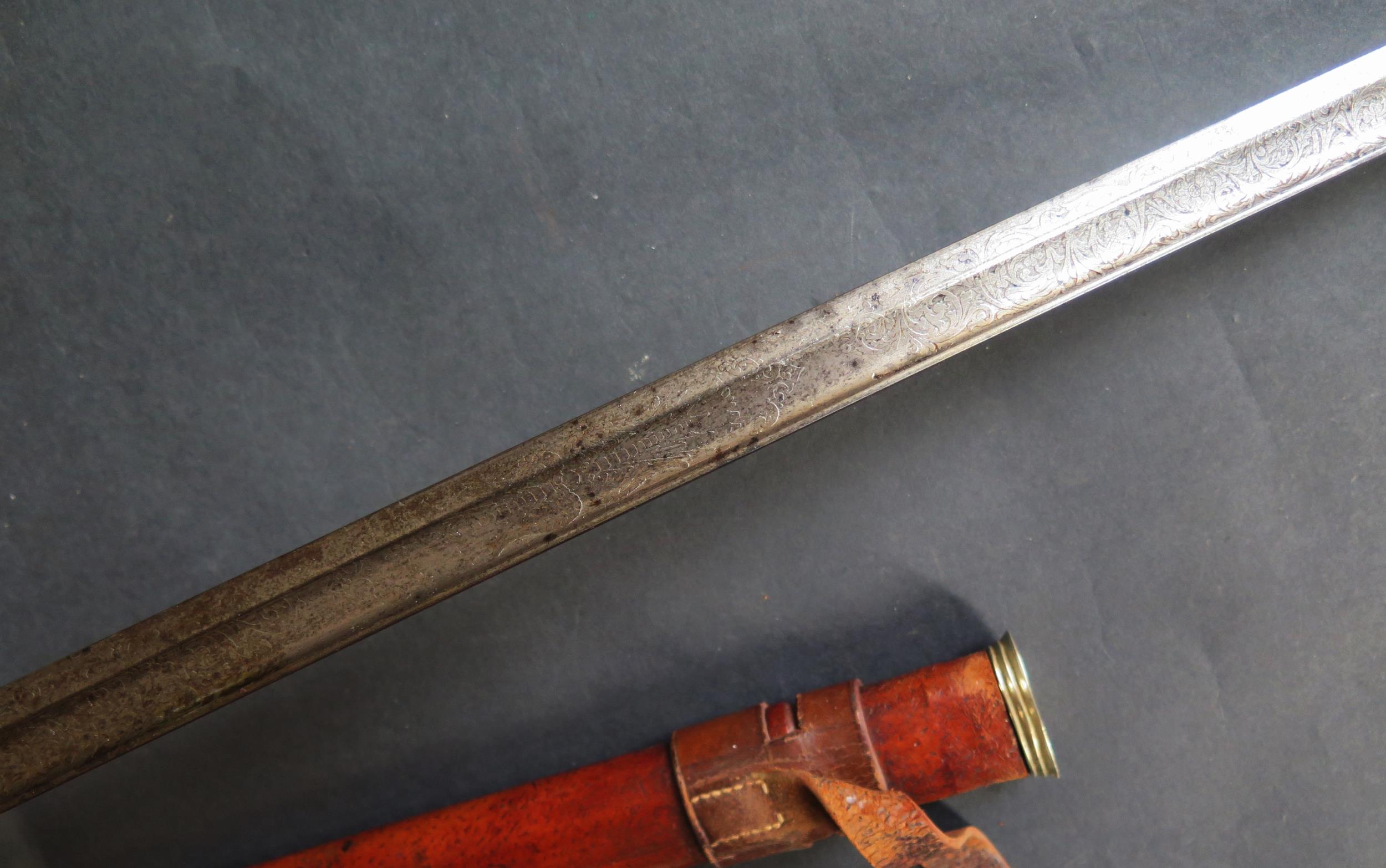 An 1821 Pattern Royal Artillery Officer's Sword by Henry Wilkinson, Pall Mall, London, with engraved - Image 5 of 6