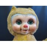 A Vintage 1950's Rubber Face Cat Stuffed/ Plush Toy. According to Vendor Given at 1950's Premiere of