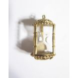 A 9ct Gold 'Hour Glass' Charm, 4.6g gross
