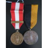 An Irish 1939-46 Emergency Service Medal (An Forsa Cosanta Aitiuil) and Irish War of Independence