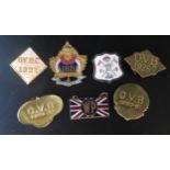 A SASKATCHEWAN 188 Overseas Battalion Enamel Badge, Prince of Wales enamel badge and others