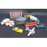 A Collection of Playworn Dinky Including Police Set, Yellow Iso Griffo etc. plus Crescent Tank and