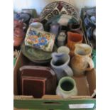 A Selection of Studio Pottery including KC
