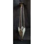 A Large Pendant Lamp, c. 1930's, 88cm drop