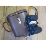 A Pair Of Carl Zeiss Jena (dekarem) 10 X 50 Binoculars With Leather Case.