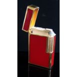A S.T. Dupont Red Enamel Cigarette Lighter V4BN71