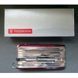 A Victorinox Swiss Champ XLT Red Transparent 49 Function, boxed 1.6795.XLT