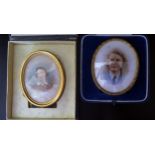 Two Twentieth Century Portrait Miniatures