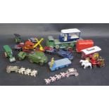 A Collection of Corgi, Dinky, Moko, Matchbox and Spot-On mostly playworn