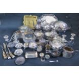 A Large Selection of Electroplated Silver including trays, serving dishes, tea ware etc.