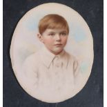 A Miniature Portrait of a Boy on ivory panel by A. Swan Watson