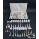 A Danish Part Canteen of Silver Cutlery by Christian Fr. Heise, comprising eight large forks, twelve