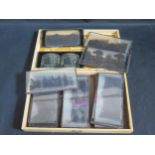 A Collection of Glass Photographic Stereoscope Slides including The Inauguration of The Suez Canal