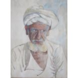 C20th Signed Watercolour of a elderly man with Arab Headdress